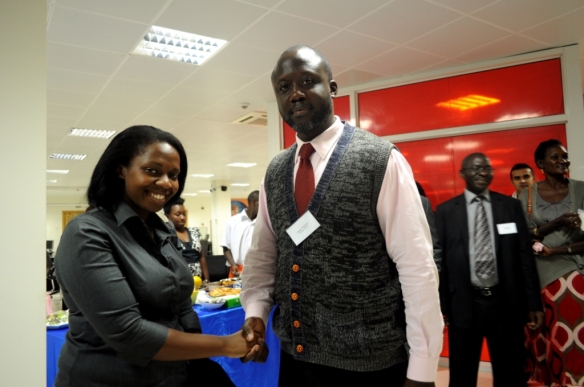 Carol Mugabi and her mentor Joseph Walusimbi of Inachee 